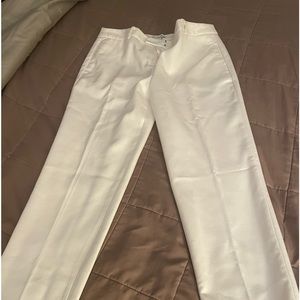 Liz clairborne ivory straight leg pants ankle brand new polyester blend